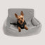 NANDOG Bling Dog Car Seat in Light Grey - Luxurious and Safe Pet Travel Solution