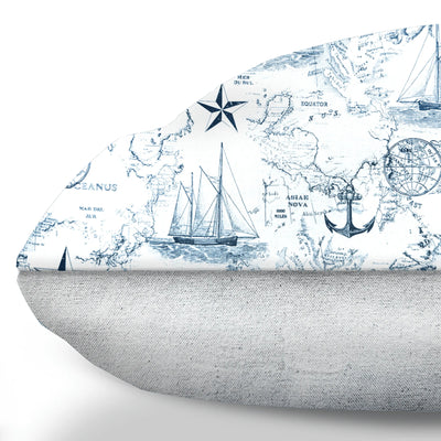 Vintage Nautical Toile Dog Cushion - Comfortable and Stylish