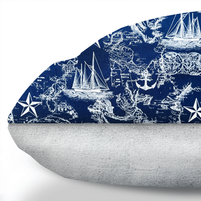 Vintage Nautical Toile Duvet-Style Dog Bed - Comfortable and Stylish