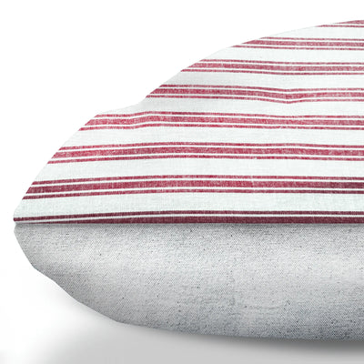 Marblehead Light Red Ticking Stripe Farmhouse Duvet Style Dog Bed - Comfortable and Stylish Pet Bed