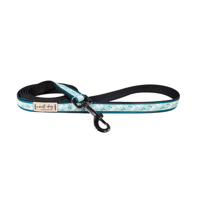 Sea Glass Green Daisy Floral Ribbon Dog Leash - Cute and Durable