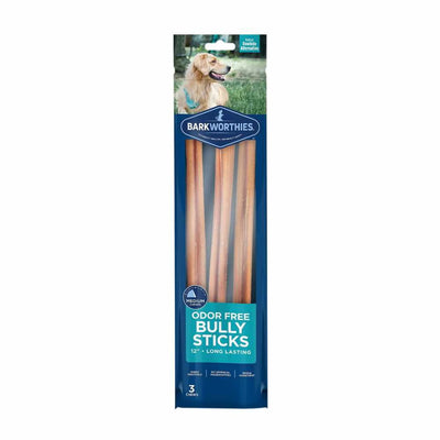 Barkworthies Bully Stick - Odor Free Natural Dog Chew (5-Pack)