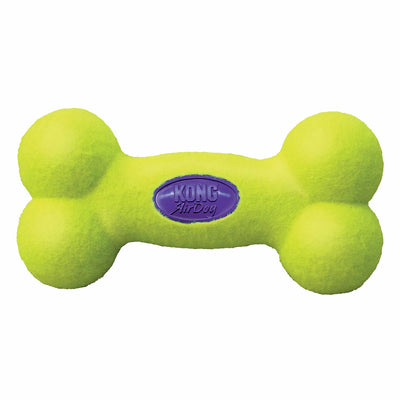 KONG AirDog Bone Fetch Toy - Non-Abrasive Tennis Material for Healthy Play