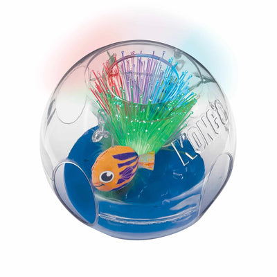 KONG Bat-A-Bout Glow Aquarium - Interactive Cat Toy with Fiber Optics