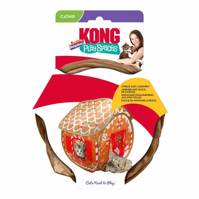 KONG Holiday Play Spaces Bungalow - Festive Hideaway Cat Toy