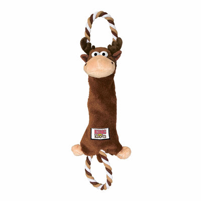 KONG Tugger Knots Moose - Interactive Dog Tug Toy with Internal Rope