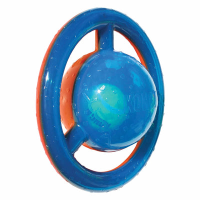 KONG Jumbler Disc Dog Enrichment Toy - Squeaky & Tumbling, Large/XL Size