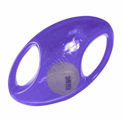 KONG Jumbler Football Dog Enrichment Toy - Squeaky & Tumbling, Large/XL Size