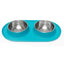 Messy Mutts Double Silicone Feeder - Non-Slip Base Pet Feeder