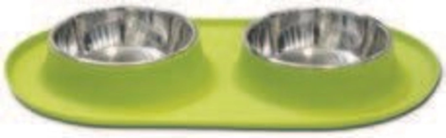 Messy Mutts Double Silicone Feeder - Non-Slip Base Pet Feeder