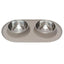 Messy Mutts Double Silicone Feeder with Stainless Bowls - Pet Feeding Solution