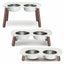 Messy Mutts Adjustable Elevated Double Feeder - Grow with Your Dog