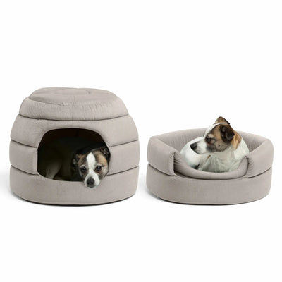 2-in-1 Honeycomb Ilan Pet Hut Cuddler - Ultimate Comfort Dog & Cat Bed