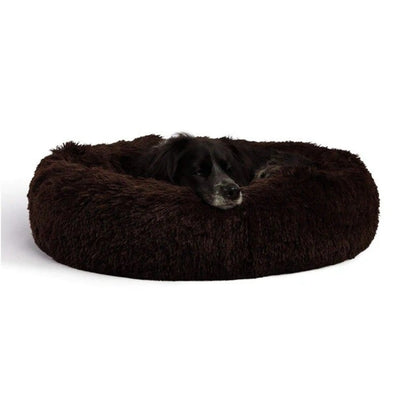 Best Friends by Sheri Shag Donut Dog Bed - Dark Chocolate