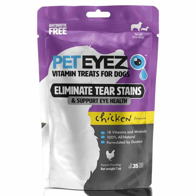 Pet Eyez Vitamin Treats for Dogs - Natural Chicken Formula for Eye Health