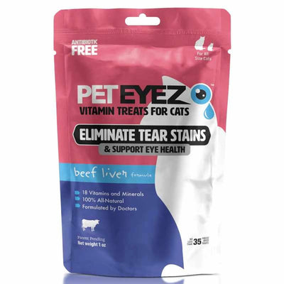 Pet Eyez Vitamin Treats for Cats - Beef Liver Formula for Optimal Eye Health