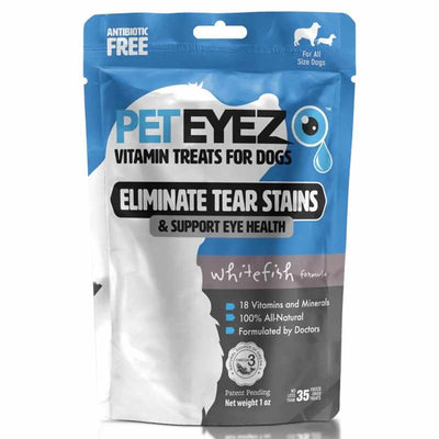 Pet Eyez Vitamin Treats for Dogs - Natural Tear Stain Remover with Antioxidants