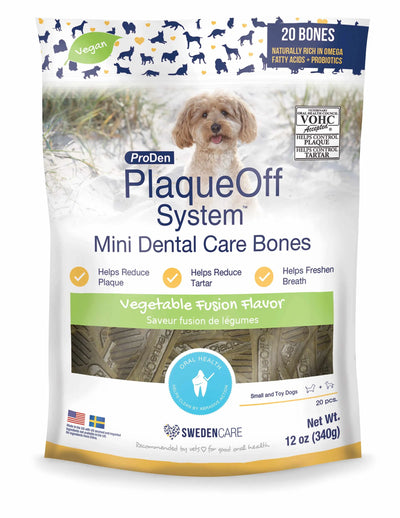 ProDen PlaqueOff - Mini Dental Care Bones for Small Dog Breeds
