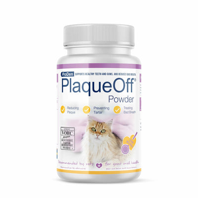 PlaqueOff Powder for Cats - Natural Dental Health Supplement