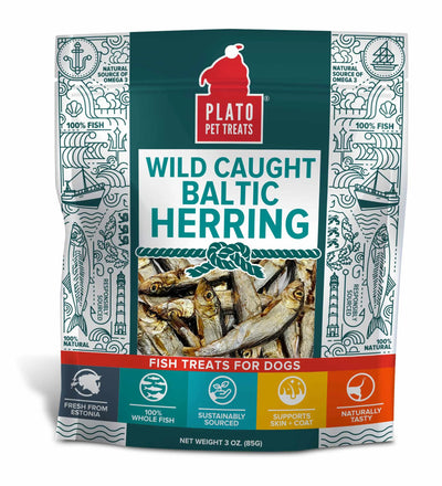 Plato Pet Treats Baltic Herring - Healthy Treats for Dogs and Cats