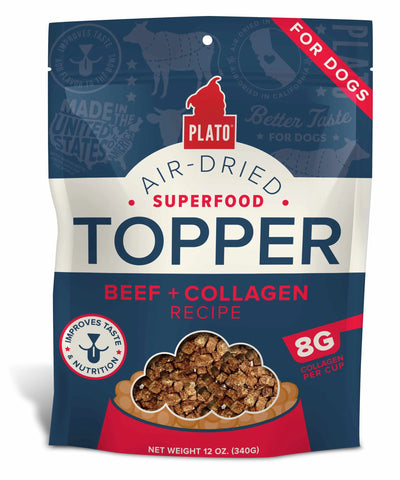 Plato Superfood Beef & Collagen Dog Food Topper for Healthy Skin & Coat