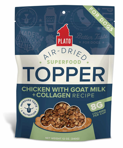Plato Superfood Chicken, Goat Milk & Collagen Dog Food Topper for Healthy Skin & Coat