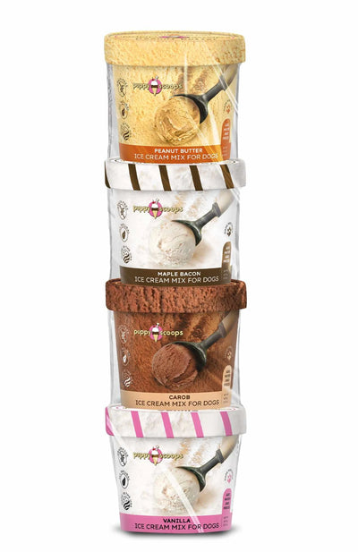 Puppy Cake Puppy Scoops Ice Cream Assorted Flavor 4pk - Natural, Grain-Free Treats