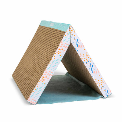 Catstages Fold Away Tunnel - Corrugated Cat Scratcher for Solo Play