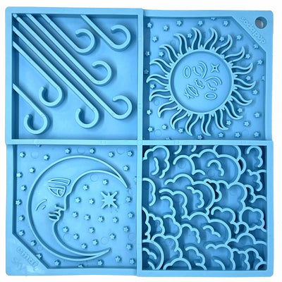 SodaPup eMat Enrichment Lick Mat - Sky Design, Light Blue