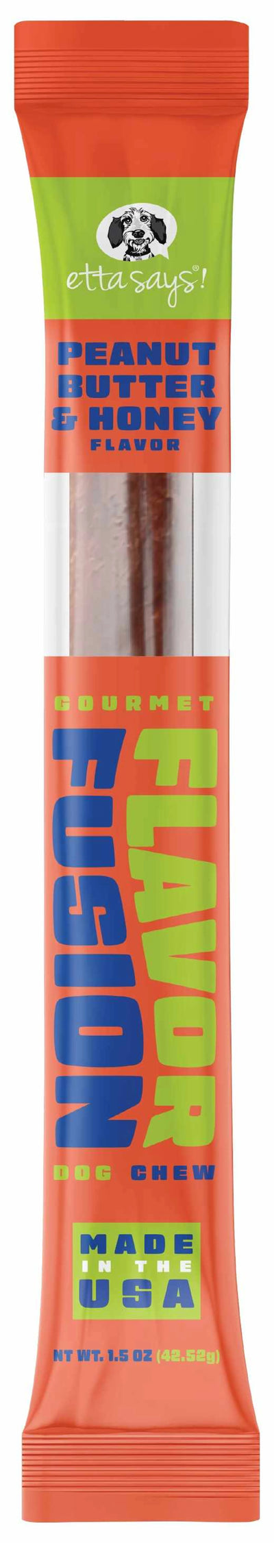 Etta Says! Flavor Fusion Peanut Butter and Honey Dog Chew for Dental Health