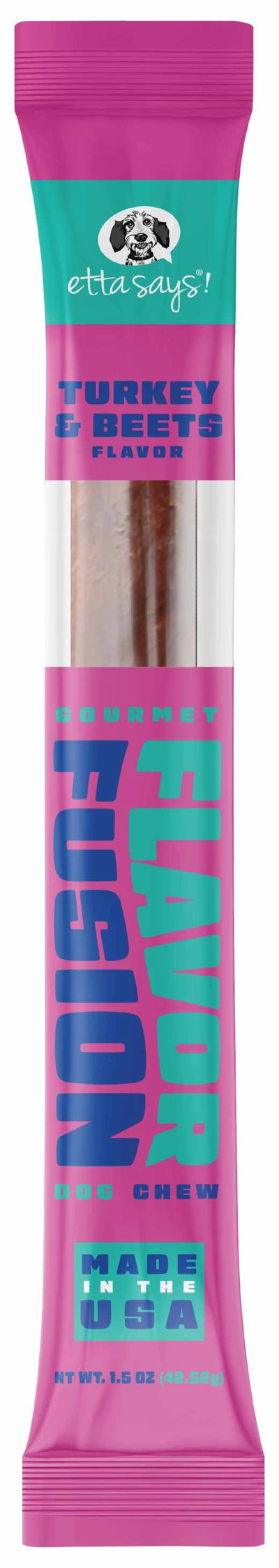Etta Says! Flavor Fusion Dog Chew - Turkey and Beets Flavor