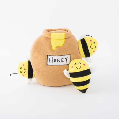 ZippyPaws Burrow Honey Pot - Plush Dog Toy