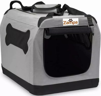Zampa Portable Pet Crate with Carrying Case - High-Mobility Pet Kennel