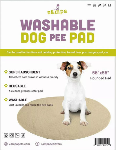 Zampa Pets Quality Whelp - Reusable Dog Pee Pads, Round