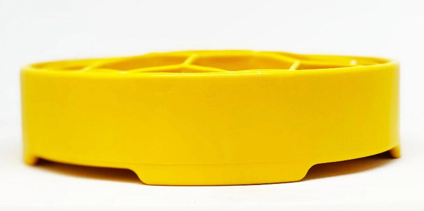 Honeycomb Design eBowl Slow Feeder Bowl for Dogs - Healthy Eating Made Fun