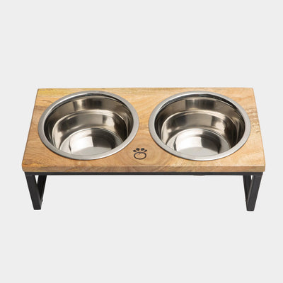 GF Pet Wood & Metal Elevated Feeder - Stylish and Functional Pet Feeding