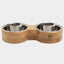 GF Pet Wood & Metal Double Diner Feeder - Stylish Pet Feeding Solution