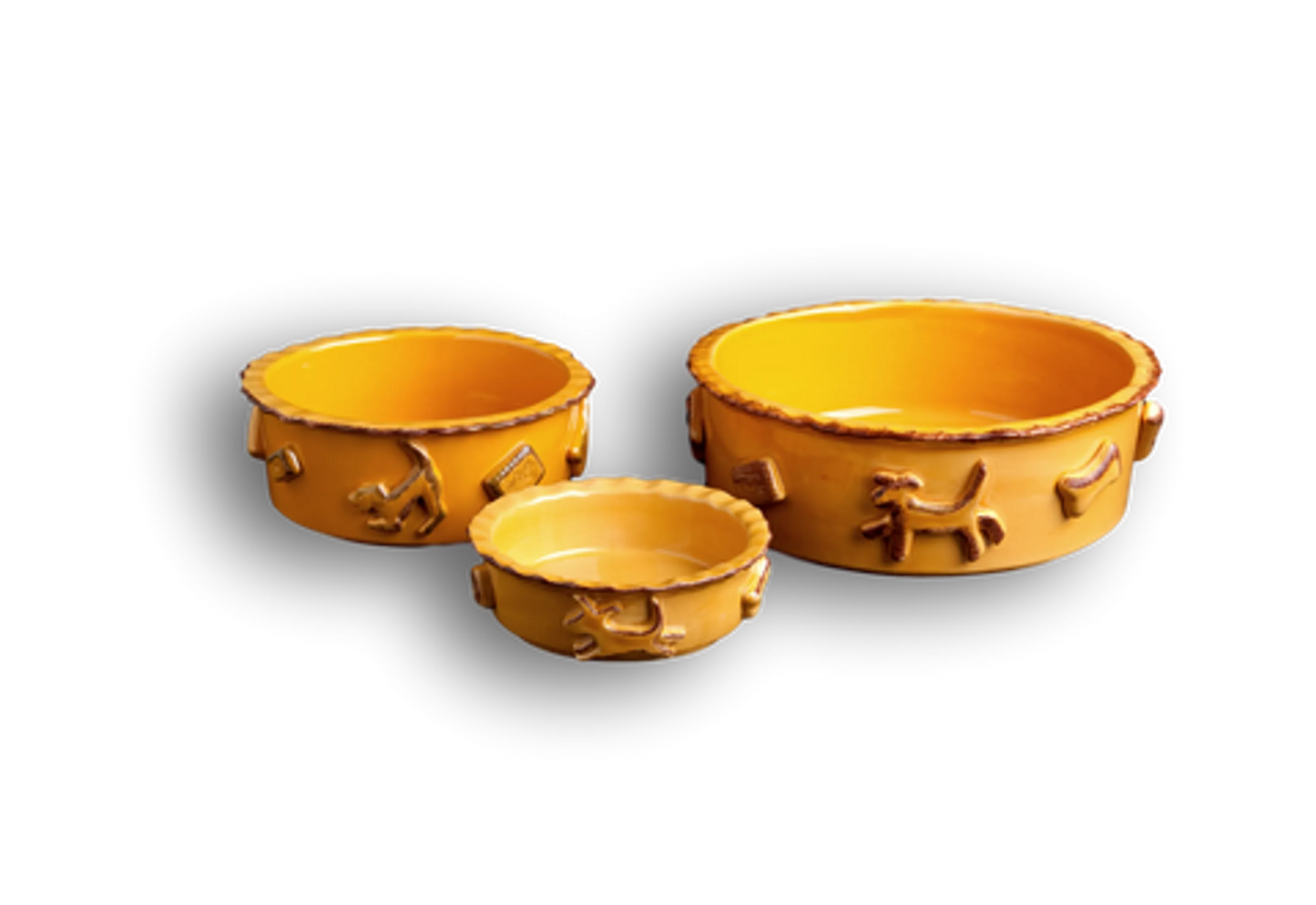 Carmel Ceramica Dog Food/Water Bowl - Durable and Convenient