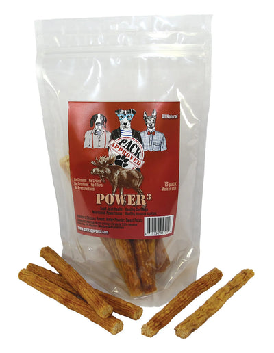 Power 3 Protein-Boost Dog Treats - 10oz Bag (15 Sticks)