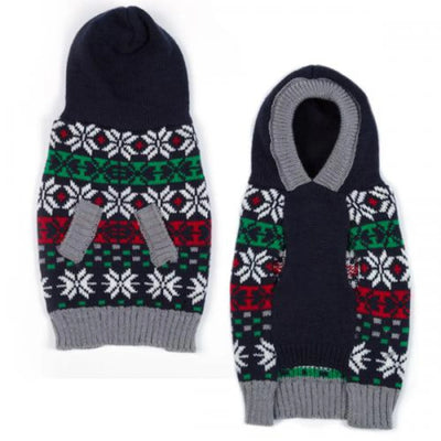 ES Snowflake Hoodie Sweater - Festive Dog Apparel