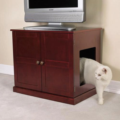 Meow Town Concord Cat Litter Cabinet - Convenient and Stylish Litter Box Solution