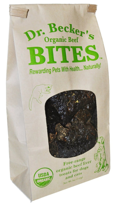 Dr. Becker's ORGANIC Beef Bites, Natural Protein Treat for Pets, 5 oz
