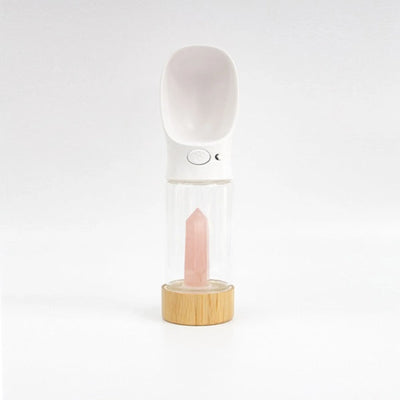 Urban Oasis Rose Quartz Crystal-Infused Water Bottle - Hydration & Healing