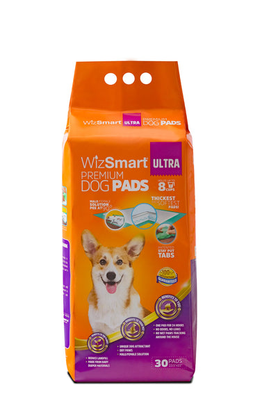 WizSmart All Day Dry Dog Pads - Super Absorbent Training Pads