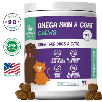 Swaggy Tails Omega Skin & Coat Support - Healthy and Nourishing