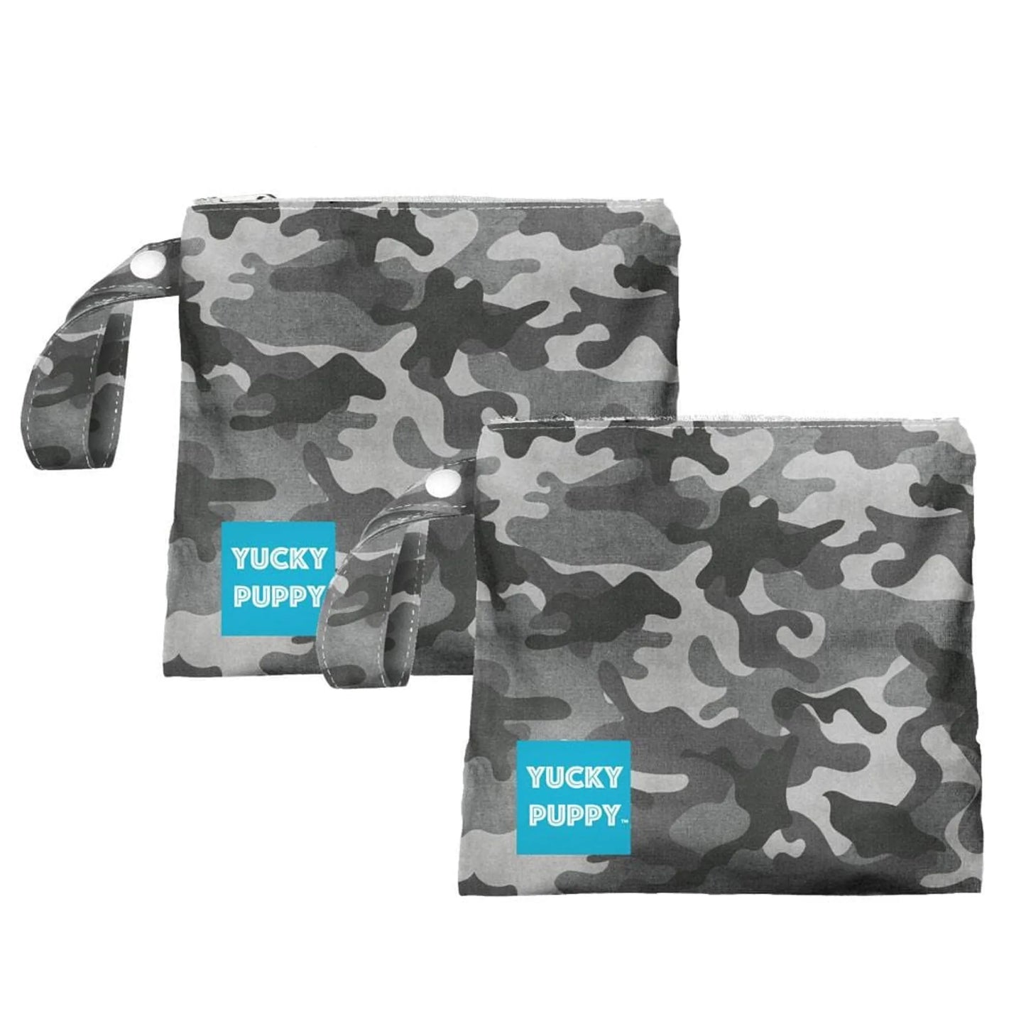 Blue Camo Dog Poop Bag Holders - Convenient Waste Management