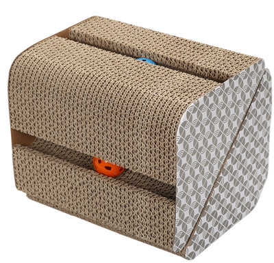 Sphynx Pyramid Cat Scratcher - Durable Cardboard Scratch Post