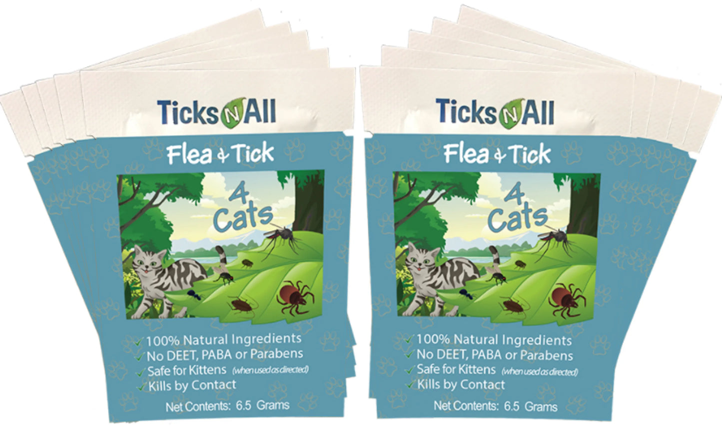 All Natural Flea and Tick Wipes 4 Cats - Safe & Effective Pest Control