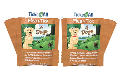 All Natural Flea and Tick Wipes 4-Dogs - Safe & Effective Pest Control