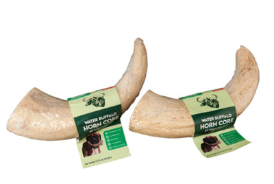 Natural Water Buffalo Horn Core Dog Treat - High Protein & Long-Lasting